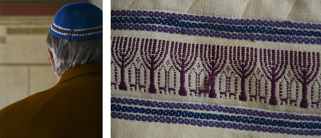 LEFT: Rabbi Phil Cohen looks at Congregation Beth Shalom's charter on Dec. 14 in Columbia